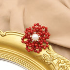 Ring in the Shape of a Coral Flower and Pearls