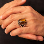 Tiger Eye Stone Ring for Men or Women