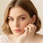 Full-circle sparkling zircon ring 