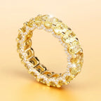 Full-circle sparkling zircon ring 