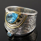 Ethnic Silver Ring with Stone