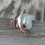 Ethnic Ring with Moonstone