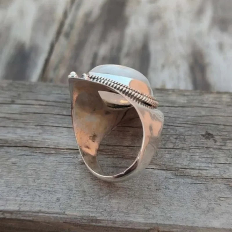 Ethnic Ring with Moonstone