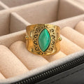 Ethnic Ring with Natural Stone for Women