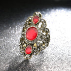 Ethnic Ring Red Stone