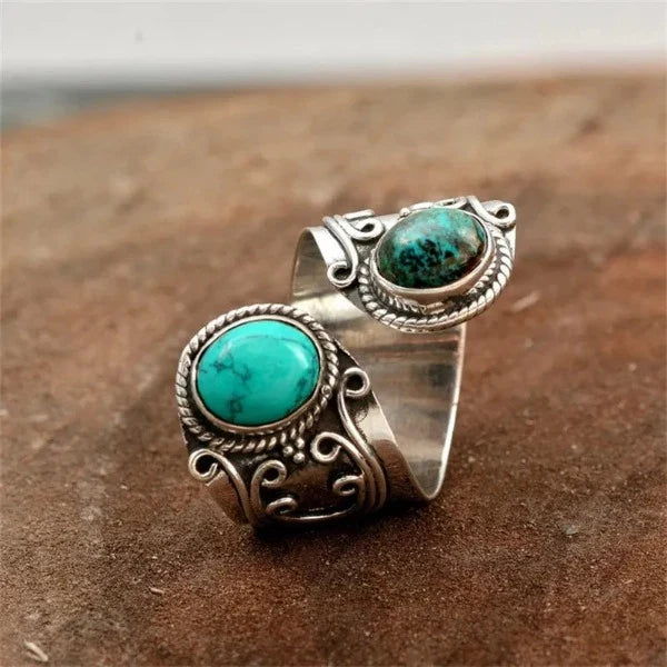 Ethnic Ring Natural Stones