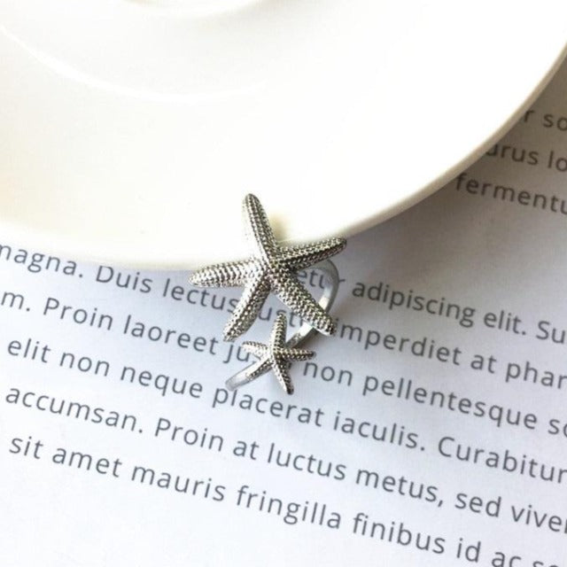 Starfish silver ring