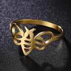 Bague femme abeille or