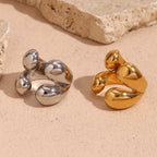 Bague Originale Anneau Goutte d'Eau argent