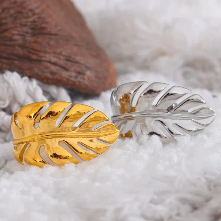Palm Leaf Ring gold