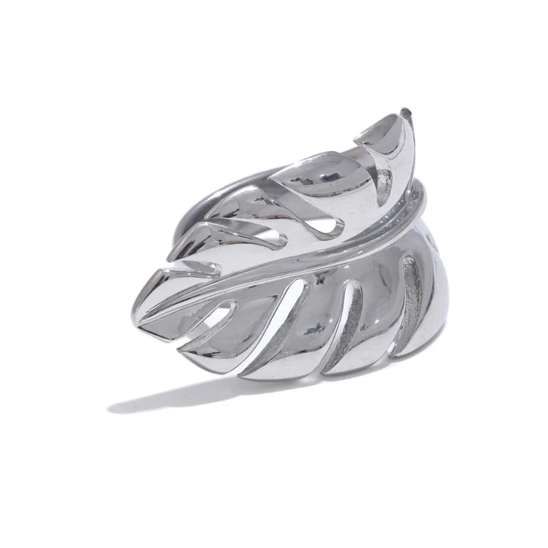 Palm Leaf Ring silver