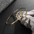 Fine Lotus Flower Ring for Women gold