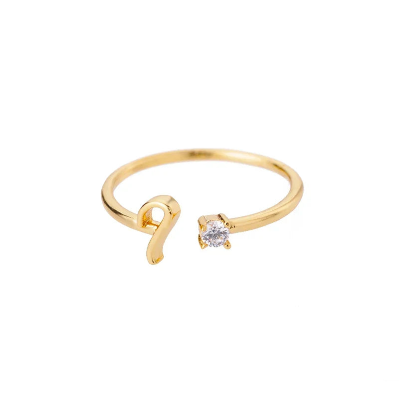 Bague fine pour femme personnalisée avec initiale i