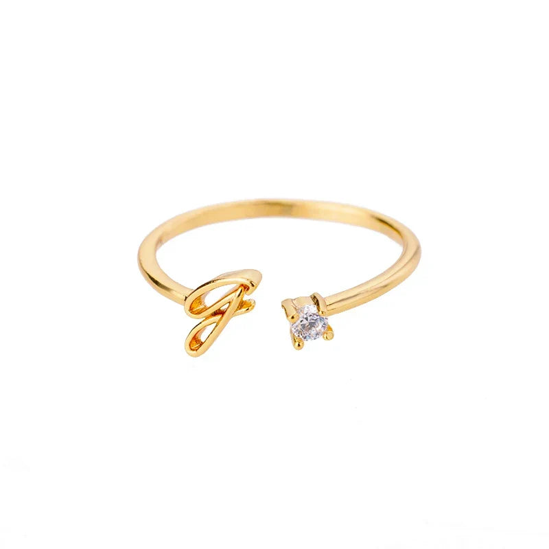 Bague fine pour femme personnalisée avec initiale g