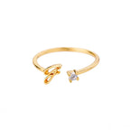 Bague fine pour femme personnalisée avec initiale g