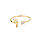Bague fine pour femme personnalisée avec initiale y