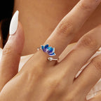 Silver Lotus Flower Ring
