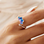 Silver Lotus Flower Ring