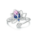 Lotus Flower Ring in Crystal