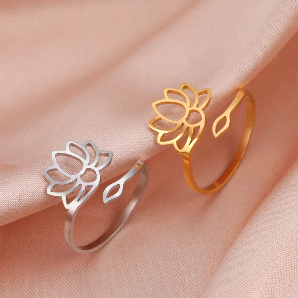Lotus Flower Ring for Women