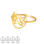 Zen Lotus Flower Ring for Women