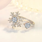 Women's Silver Snowflake Ring