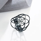 Seed of Life Ring for Women Black Ring
