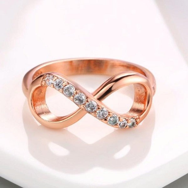 Infinity Ring Rose Gold Color