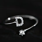 Bague initiale femme - lettre d