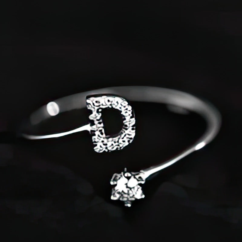 Bague initiale femme - lettre d