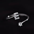 Bague initiale femme - lettre e
