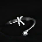 Bague initiale femme - lettre k