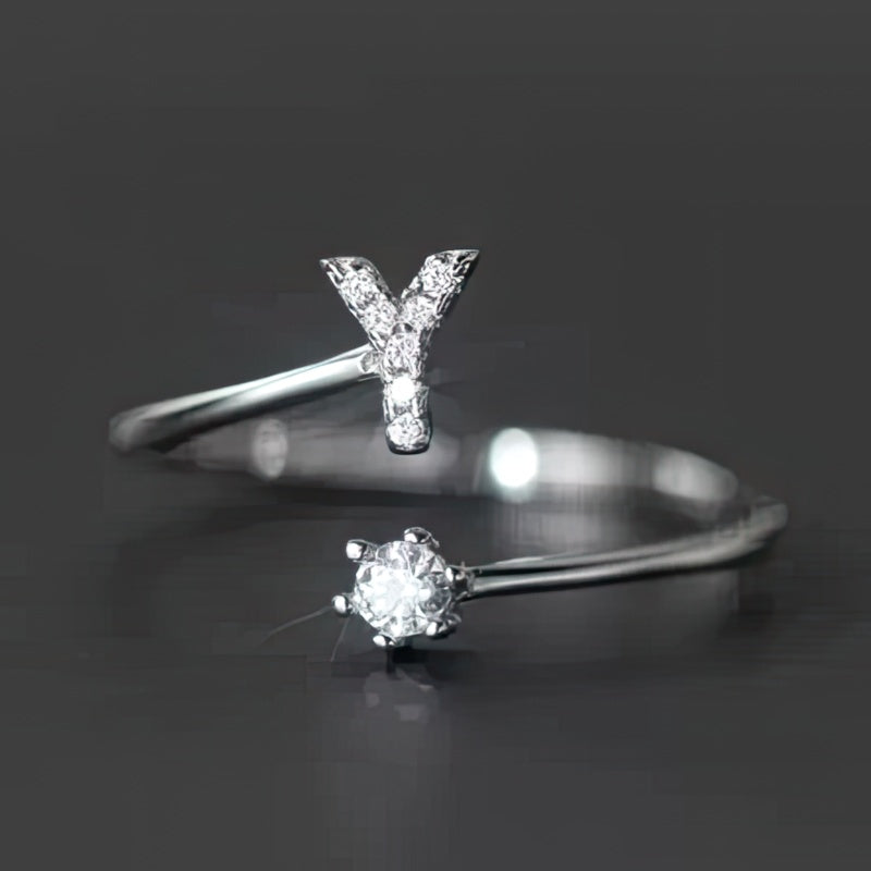 Bague initiale femme - lettre y