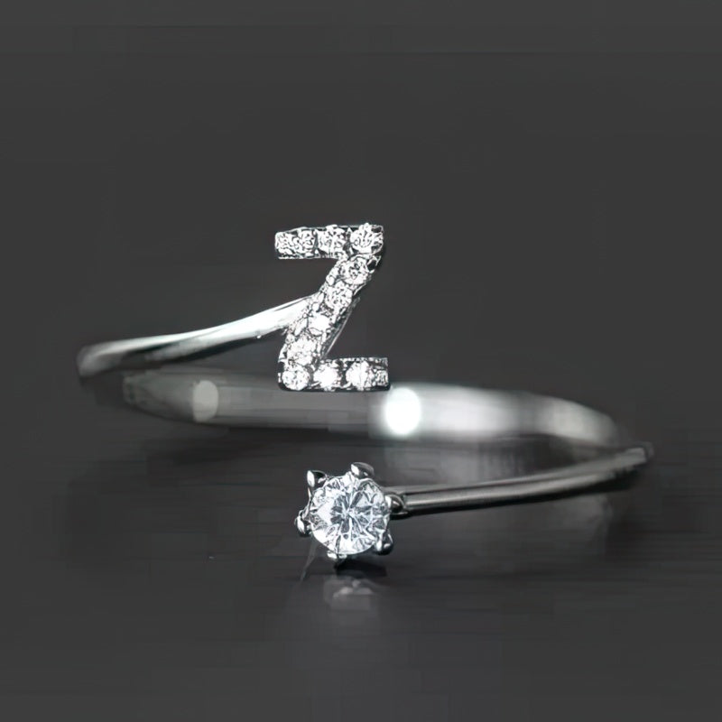 Bague initiale femme - lettre z