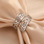 Ring with Silver Lotus Flowers