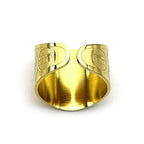 Bague large unisexe avec gravure en hébreu juif