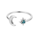 Moon Ring Woman Star Ring silver