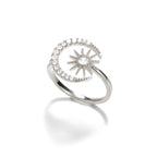 Moon Ring Woman Star Ring sun silver