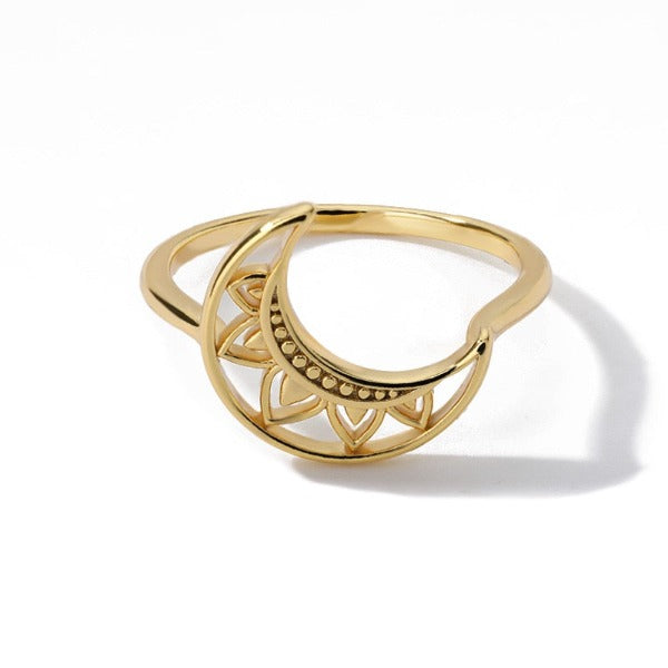 Moon Stars Ring Woman gold