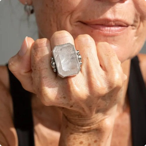 Marique ring vintage French crystal 