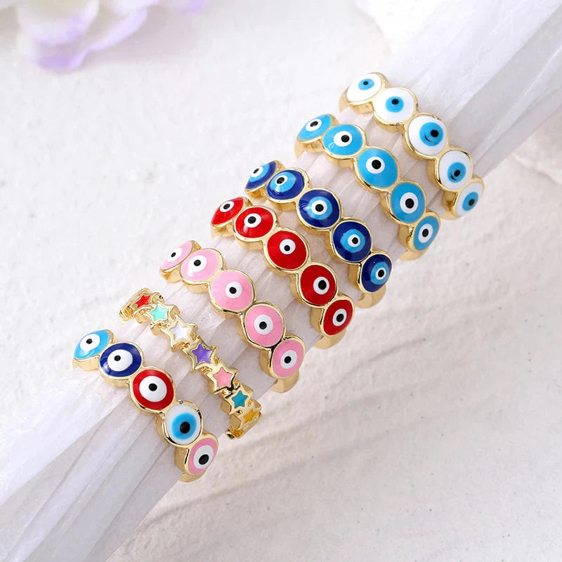 Turkish Blue Evil Eye Ring