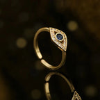 Blue Turkish Evil Eye Ring