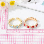 Blue Turkish Evil Eye Ring Bohemian Style