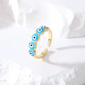 Turquoise Turkish Blue Evil Eye Ring