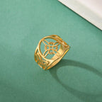 Witch's Knot Ring Woman Protection Wiccan Gold Ring