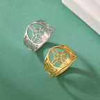 Witch's Knot Ring Woman Protection Wiccan Gold Ring
