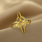 Fine Witch's Knot Ring Gold