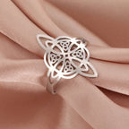 Witch's Knot Protection Ring Women's Wiccan Silver Ring