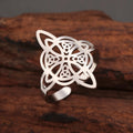 Witch's Knot Protection Ring Women's Wiccan Silver Ring