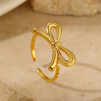 Bague noeud papillon pour femme or
